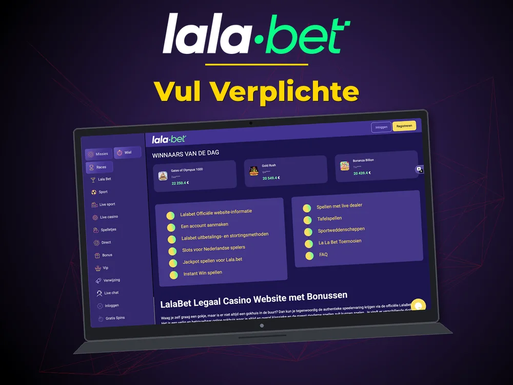 lalabet - Vul Verplichte