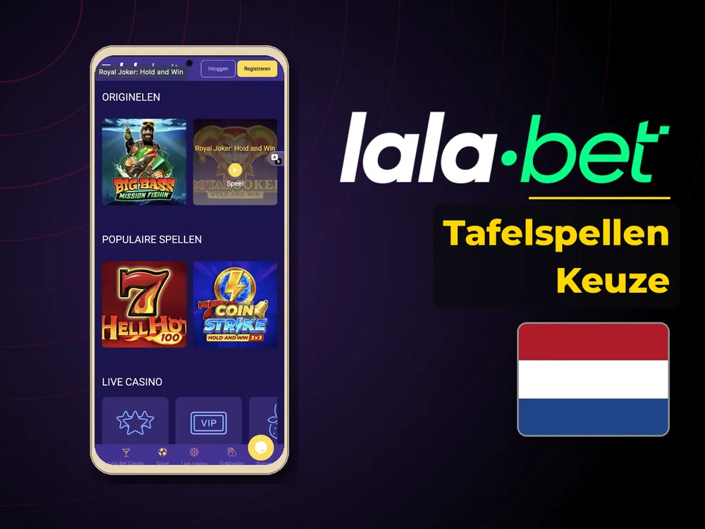 lalabet - Tafelspellen Keuze